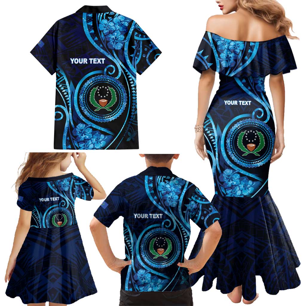 Personalised FSM Pohnpei Family Matching Mermaid Dress and Hawaiian Shirt Ocean Floral Pattern LT05 - Polynesian Pride