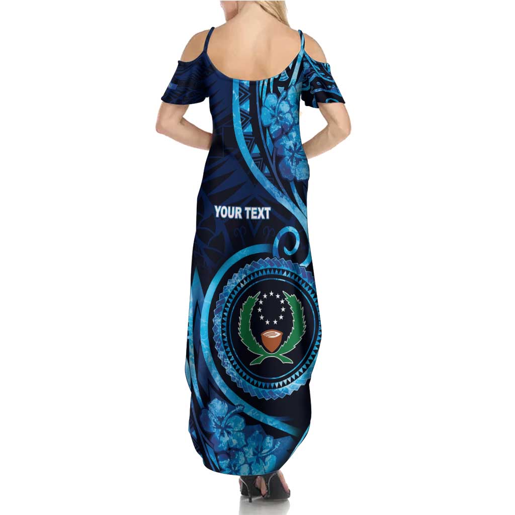 Personalised FSM Pohnpei Family Matching Summer Maxi Dress and Hawaiian Shirt Ocean Floral Pattern LT05 - Polynesian Pride