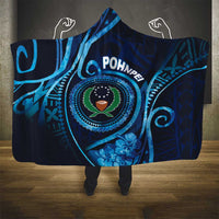 FSM Pohnpei Hooded Blanket Ocean Floral Pattern