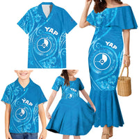 Personalised FSM Yap Family Matching Mermaid Dress and Hawaiian Shirt Ocean Floral Pattern LT05 - Polynesian Pride
