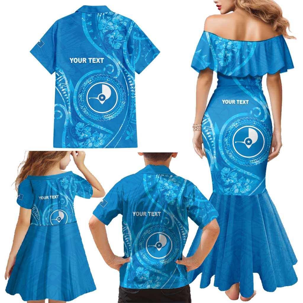 Personalised FSM Yap Family Matching Mermaid Dress and Hawaiian Shirt Ocean Floral Pattern LT05 - Polynesian Pride