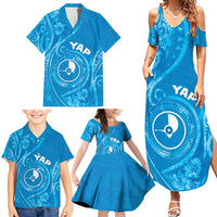 Personalised FSM Yap Family Matching Summer Maxi Dress and Hawaiian Shirt Ocean Floral Pattern LT05 - Polynesian Pride