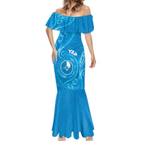 Personalised FSM Yap Mermaid Dress Ocean Floral Pattern LT05 - Polynesian Pride