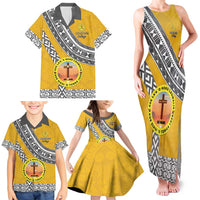 Personalised Anastasis College Family Matching Tank Maxi Dress and Hawaiian Shirt Tonga Unique Style LT05 - Polynesian Pride