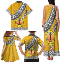 Personalised Anastasis College Family Matching Tank Maxi Dress and Hawaiian Shirt Tonga Unique Style LT05 - Polynesian Pride