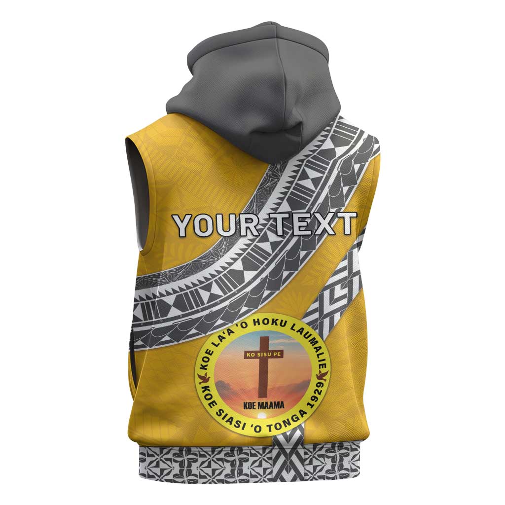 Personalised Anastasis College Sleeveless Zip Hoodie Tonga Unique Style LT05 - Polynesian Pride