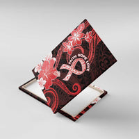 Heart Health Awareness Canvas Wall Art Warrior Wears Red Polynesian Style