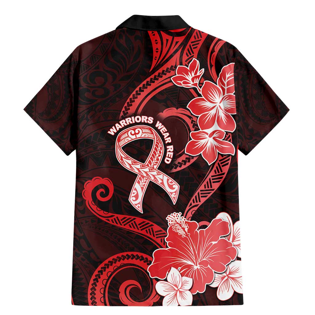 Heart Health Awareness Family Matching Mermaid Dress and Hawaiian Shirt Warrior Wears Red Polynesian Style LT05 - Polynesian Pride
