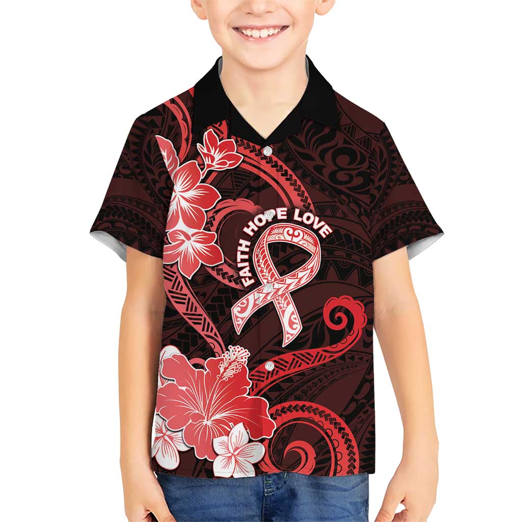 Heart Health Awareness Hawaiian Shirt Warrior Wears Red Polynesian Style