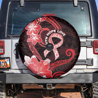 Heart Health Awareness Spare Tire Cover Warrior Wears Red Polynesian Style
