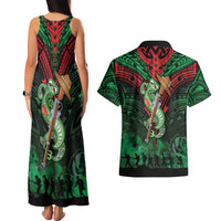 New Zealand ANZAC Day Couples Matching Tank Maxi Dress and Hawaiian Shirt Aotearoa Hei Tiki LT05 - Polynesian Pride