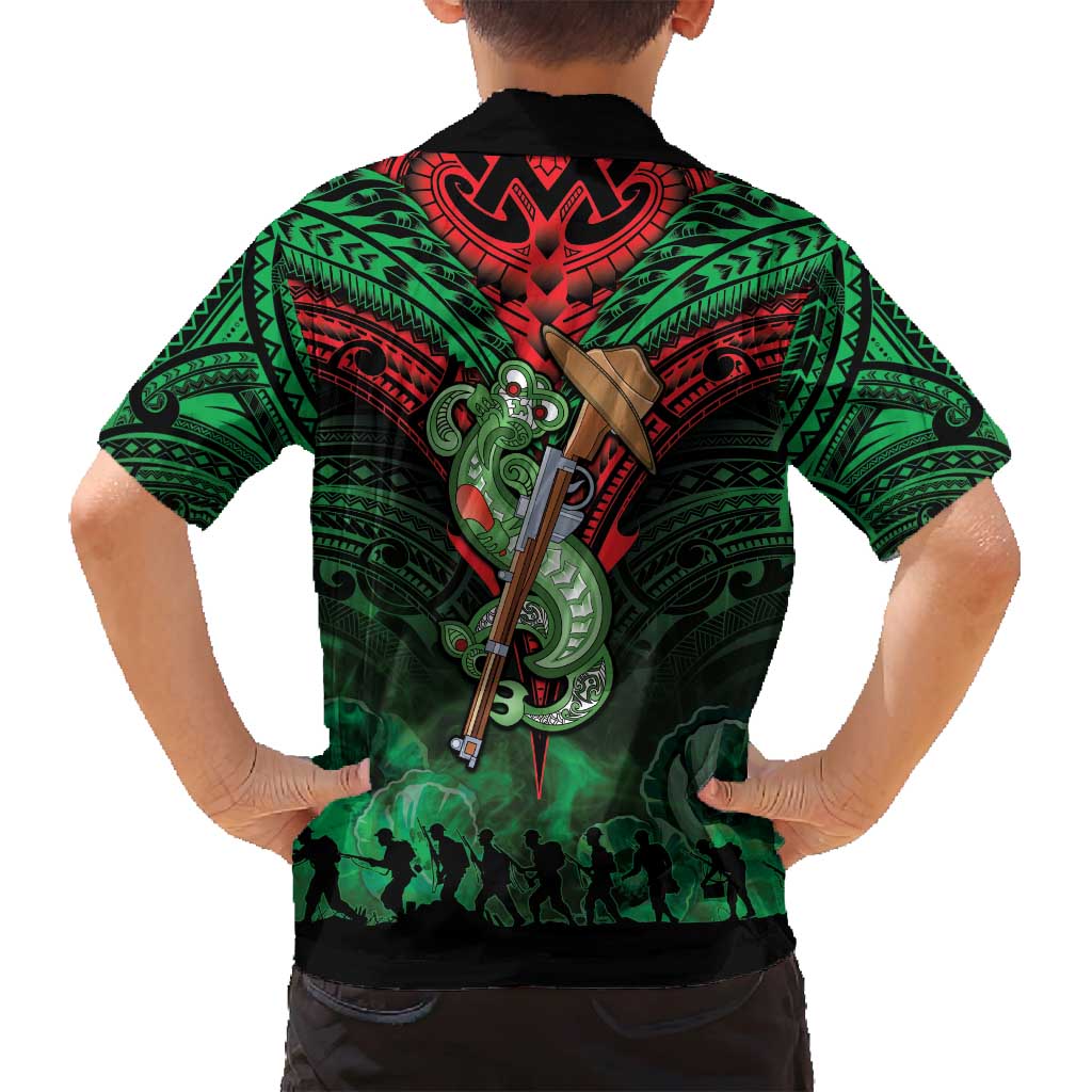New Zealand ANZAC Day Family Matching Puletasi and Hawaiian Shirt Aotearoa Hei Tiki LT05 - Polynesian Pride