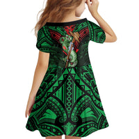 New Zealand ANZAC Day Kid Short Sleeve Dress Aotearoa Hei Tiki LT05 - Polynesian Pride