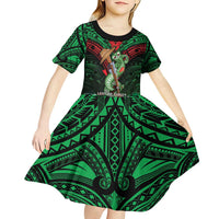 New Zealand ANZAC Day Kid Short Sleeve Dress Aotearoa Hei Tiki LT05 - Polynesian Pride