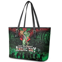 New Zealand ANZAC Day Leather Tote Bag Aotearoa Hei Tiki LT05 - Polynesian Pride