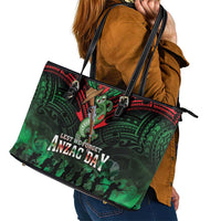 New Zealand ANZAC Day Leather Tote Bag Aotearoa Hei Tiki LT05 - Polynesian Pride