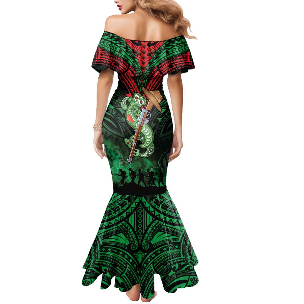 New Zealand ANZAC Day Mermaid Dress Aotearoa Hei Tiki LT05 - Polynesian Pride