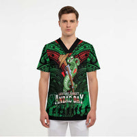 New Zealand ANZAC Day Scrub Top Aotearoa Hei Tiki LT05 - Polynesian Pride
