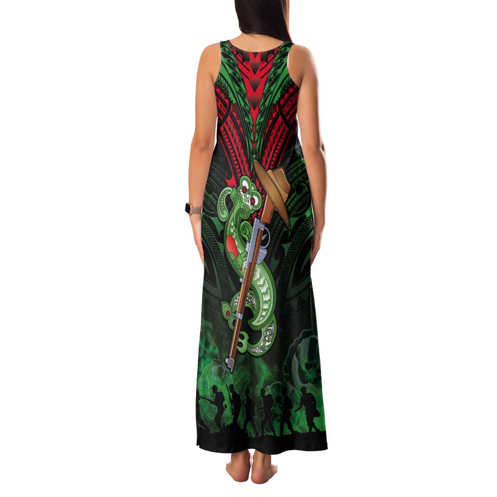 New Zealand ANZAC Day Tank Maxi Dress Aotearoa Hei Tiki LT05 - Polynesian Pride