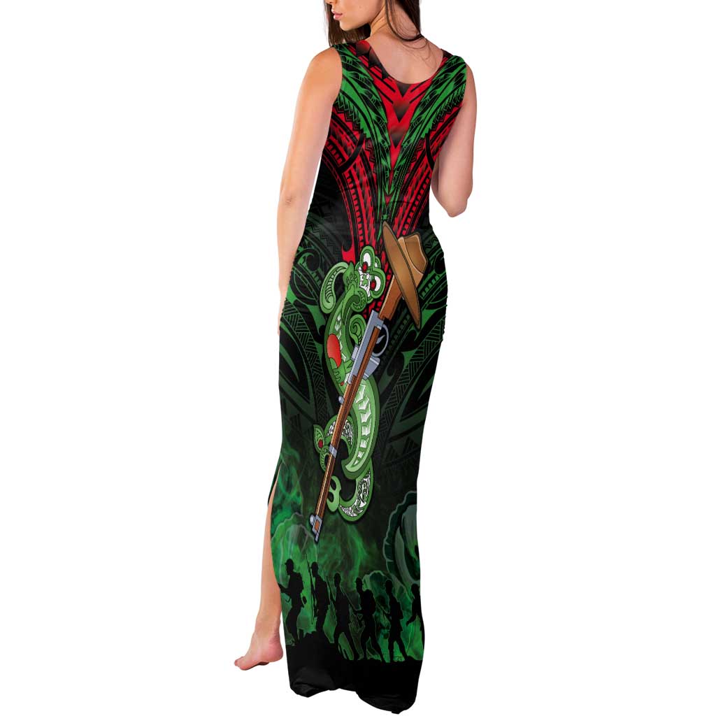 New Zealand ANZAC Day Tank Maxi Dress Aotearoa Hei Tiki LT05 - Polynesian Pride