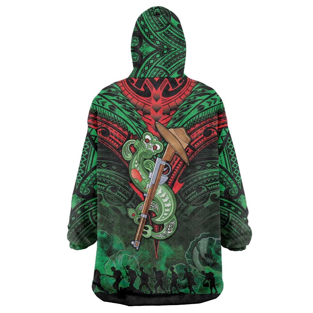New Zealand ANZAC Day Wearable Blanket Hoodie Aotearoa Hei Tiki LT05 - Polynesian Pride