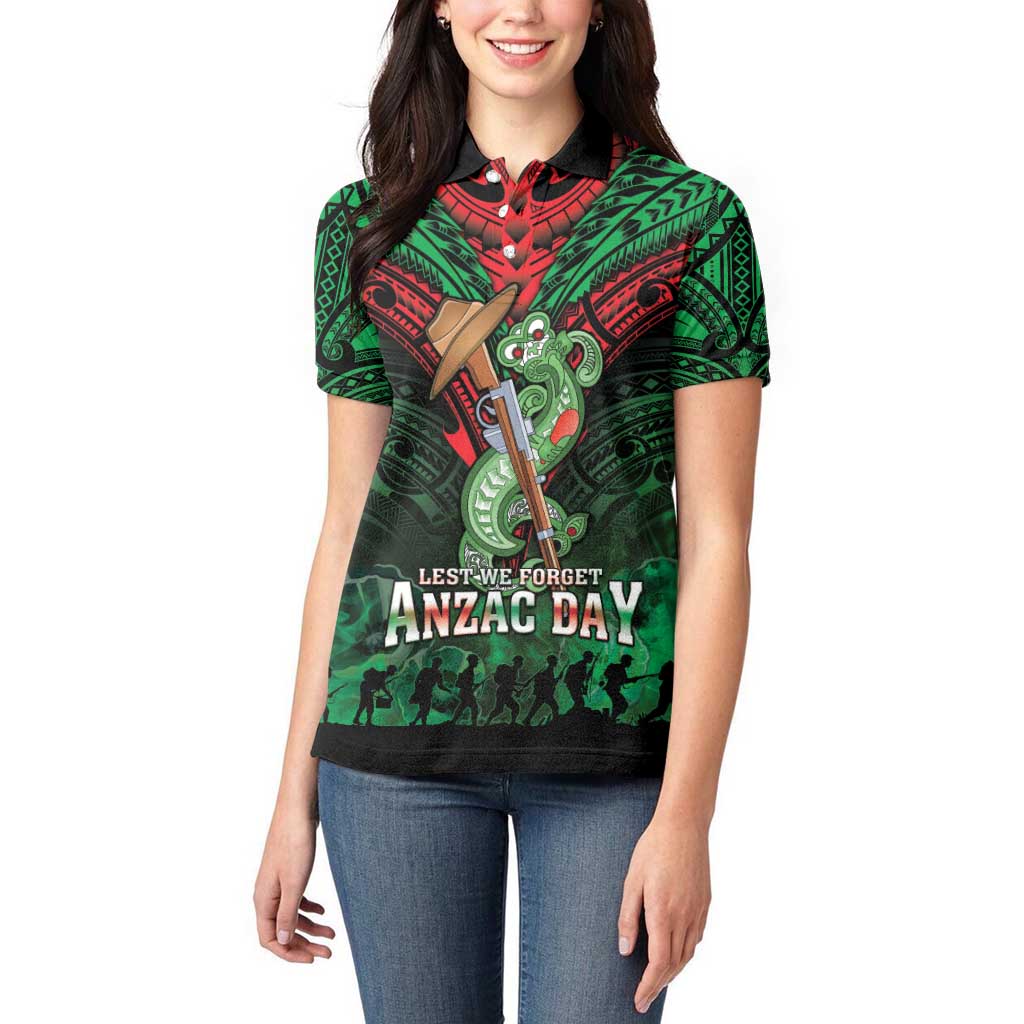 New Zealand ANZAC Day Women Polo Shirt Aotearoa Hei Tiki LT05 - Polynesian Pride