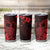 Hawaii King Kamehameha Day Tumbler Cup Polynesian Pattern Mix Hibiscus Red