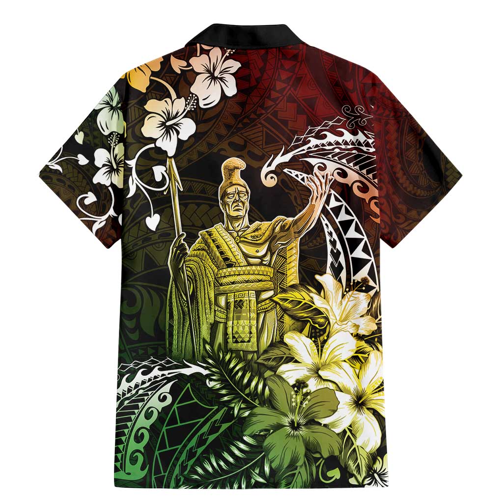 Hawaii King Kamehameha Day Family Matching Mermaid Dress and Hawaiian Shirt Polynesian Pattern Mix Hibiscus Reggae LT05 - Polynesian Pride