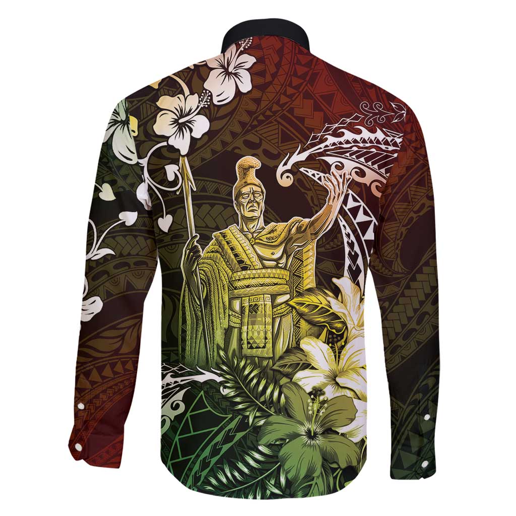 Hawaii King Kamehameha Day Family Matching Mermaid Dress and Hawaiian Shirt Polynesian Pattern Mix Hibiscus Reggae LT05 - Polynesian Pride
