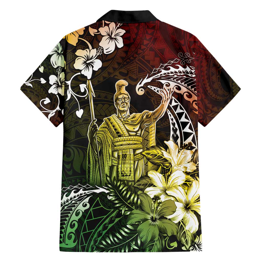 Hawaii King Kamehameha Day Family Matching Tank Maxi Dress and Hawaiian Shirt Polynesian Pattern Mix Hibiscus Reggae LT05 - Polynesian Pride