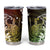 Hawaii King Kamehameha Day Tumbler Cup Polynesian Pattern Mix Hibiscus Reggae