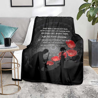 Cook Islands ANZAC Day Blanket Soldier Silhouette Remembrance