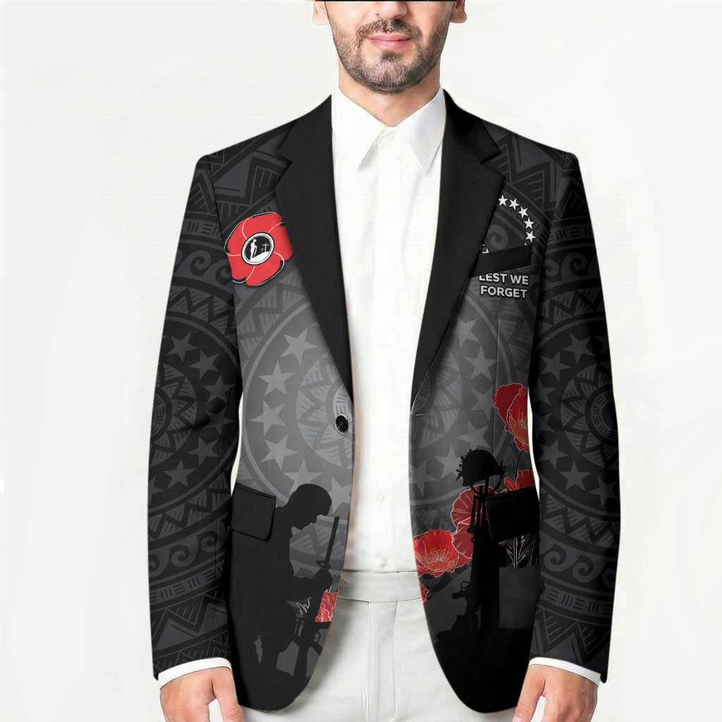 Cook Islands ANZAC Day Blazer Soldier Silhouette Remembrance