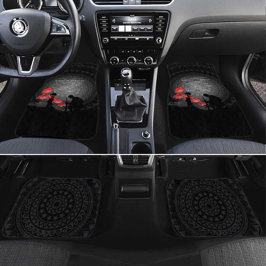 Cook Islands ANZAC Day Car Mats Soldier Silhouette Remembrance