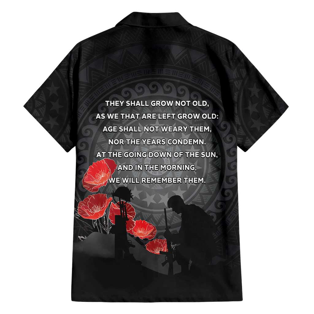 Cook Islands ANZAC Day Family Matching Puletasi and Hawaiian Shirt Soldier Silhouette Remembrance LT05 - Polynesian Pride