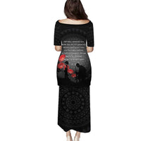 Cook Islands ANZAC Day Family Matching Puletasi and Hawaiian Shirt Soldier Silhouette Remembrance LT05 - Polynesian Pride