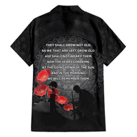 Cook Islands ANZAC Day Hawaiian Shirt Soldier Silhouette Remembrance