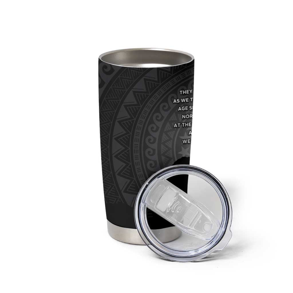 Cook Islands ANZAC Day Tumbler Cup Soldier Silhouette Remembrance