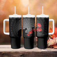 Cook Islands ANZAC Day Tumbler With Handle Soldier Silhouette Remembrance