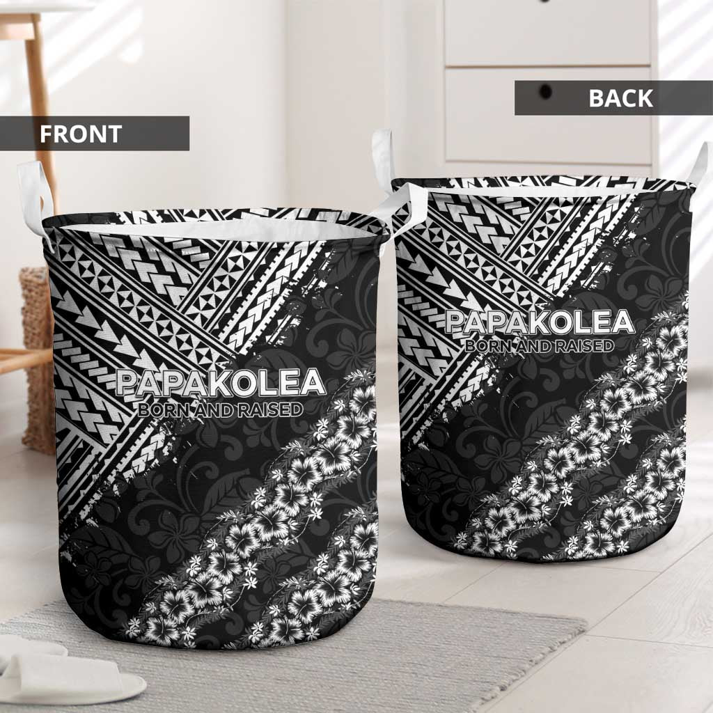 Hawaii Papakolea Born And Raised Laundry Basket Hawaiian Tribal Pattern