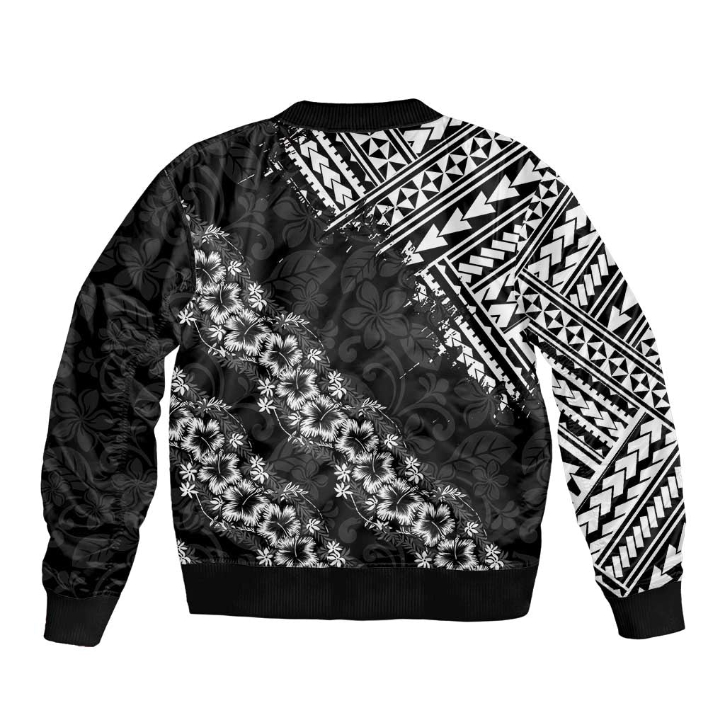 Hawaii Papakolea Born And Raised Bomber Jacket Hawaiian Tribal Pattern