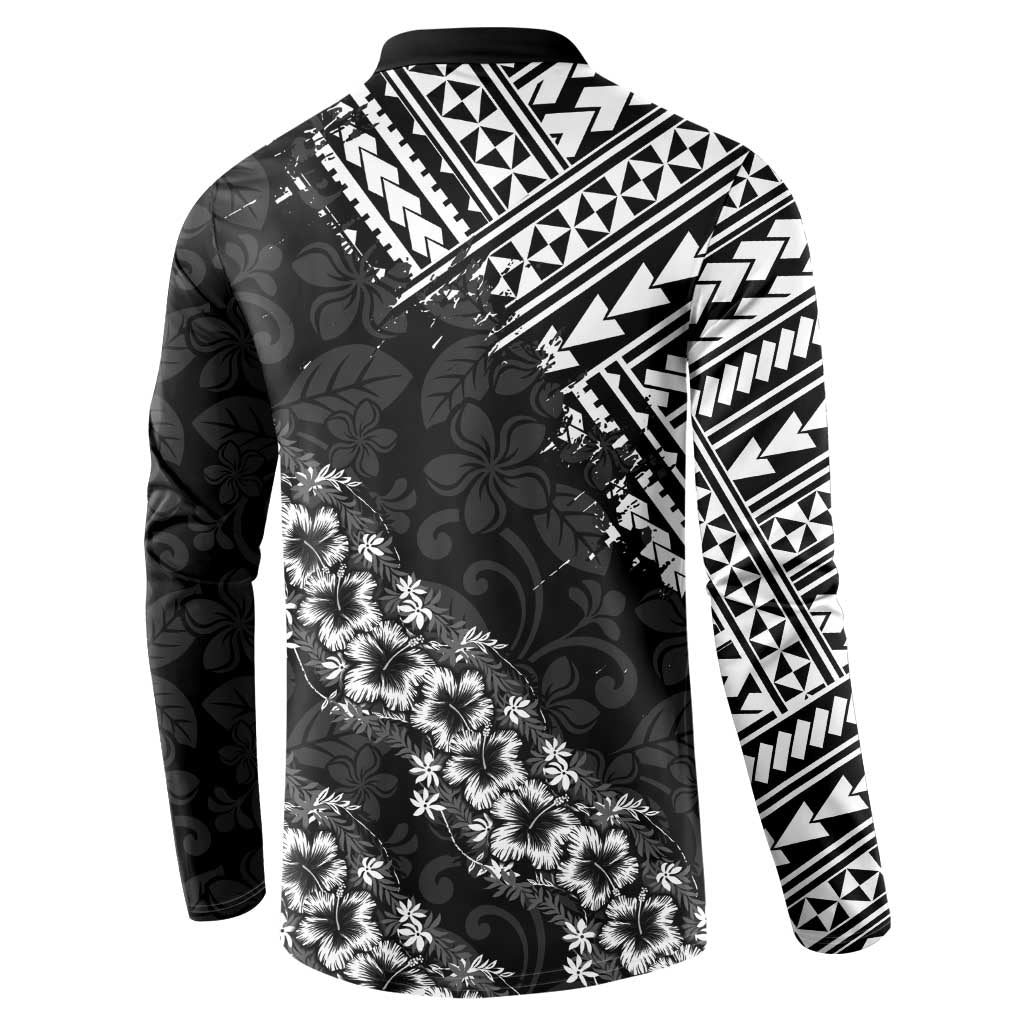 Hawaii Papakolea Born And Raised Button Sweatshirt Hawaiian Tribal Pattern
