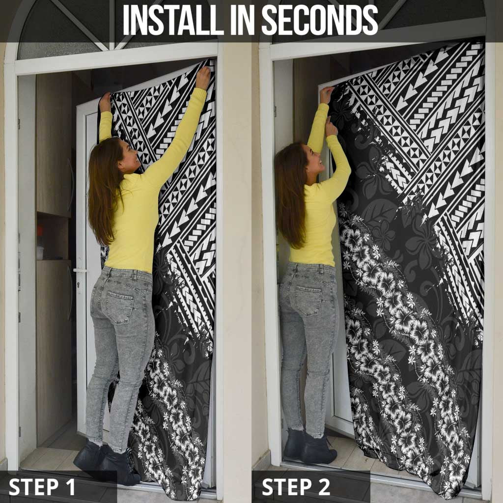 Hawaii Papakolea Born And Raised Door Cover Hawaiian Tribal Pattern
