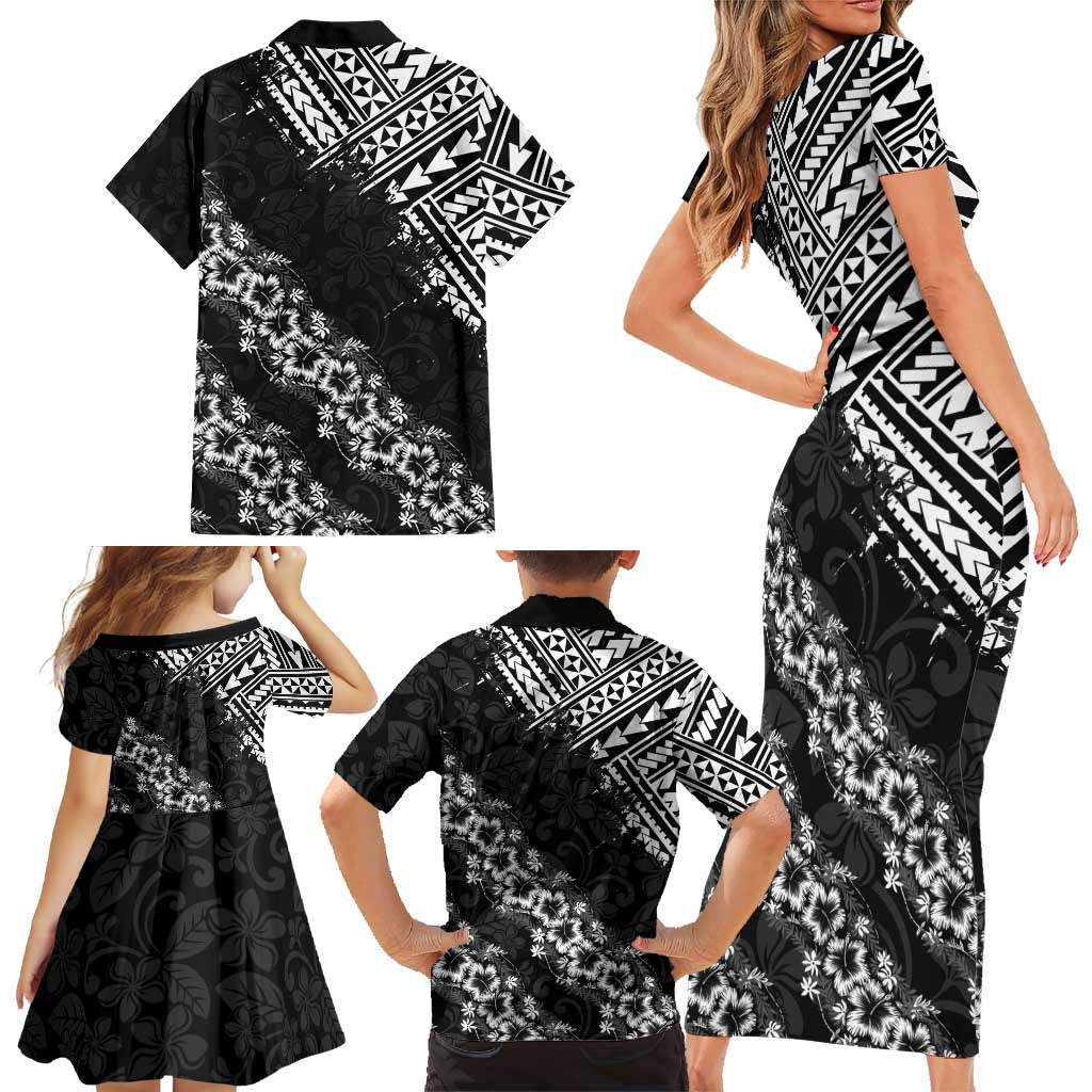 Hawaii Papakolea Born And Raised Family Matching Short Sleeve Bodycon Dress and Hawaiian Shirt Hawaiian Tribal Pattern LT05 - Polynesian Pride