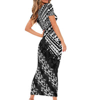 Hawaii Papakolea Born And Raised Family Matching Short Sleeve Bodycon Dress and Hawaiian Shirt Hawaiian Tribal Pattern LT05 - Polynesian Pride