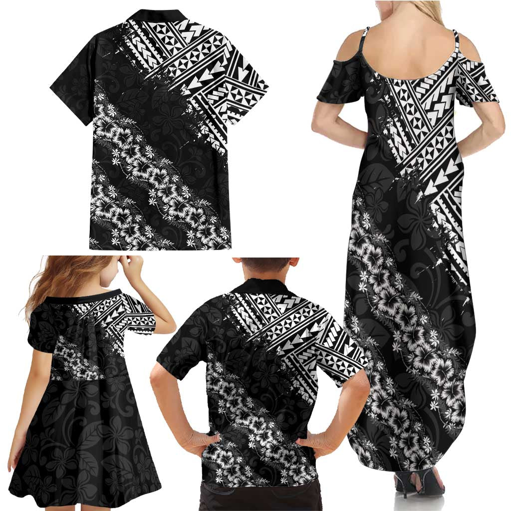 Hawaii Papakolea Born And Raised Family Matching Summer Maxi Dress and Hawaiian Shirt Hawaiian Tribal Pattern LT05 - Polynesian Pride
