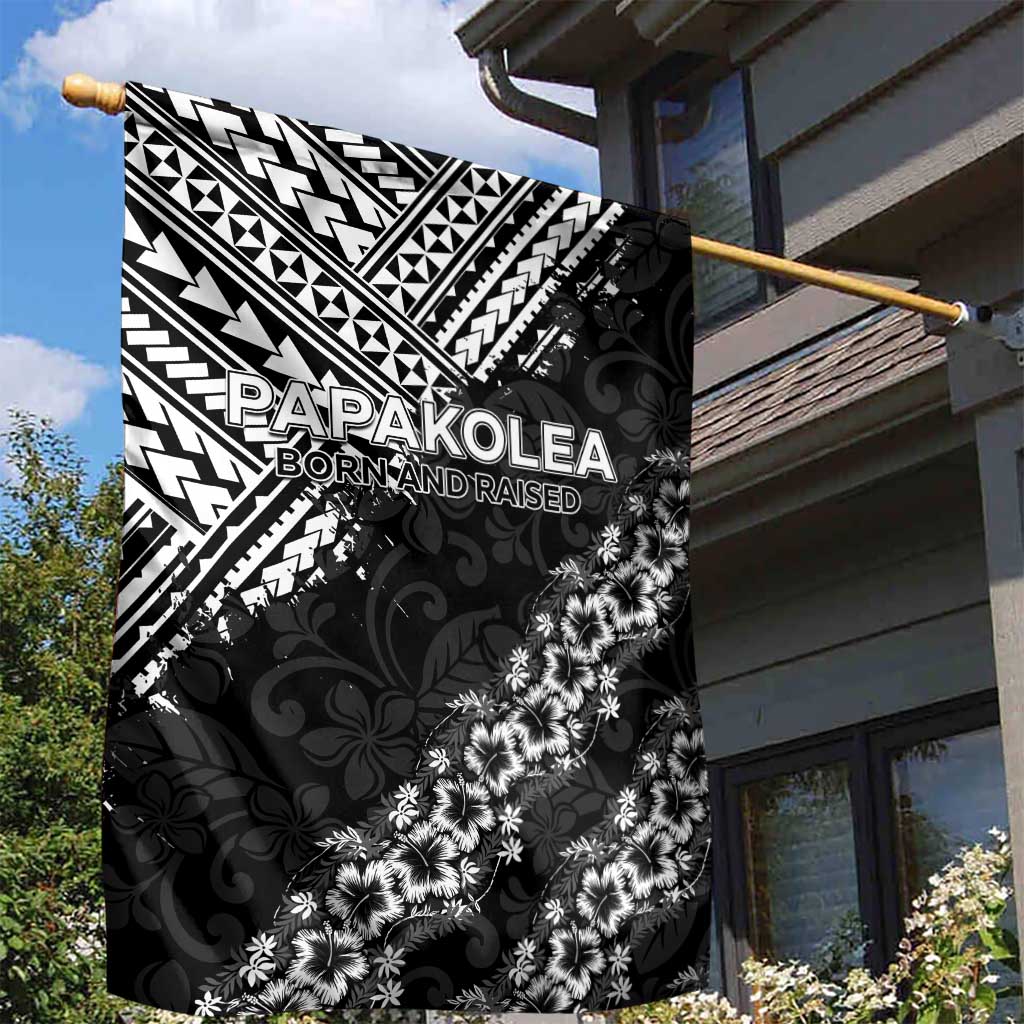 Hawaii Papakolea Born And Raised Garden Flag Hawaiian Tribal Pattern
