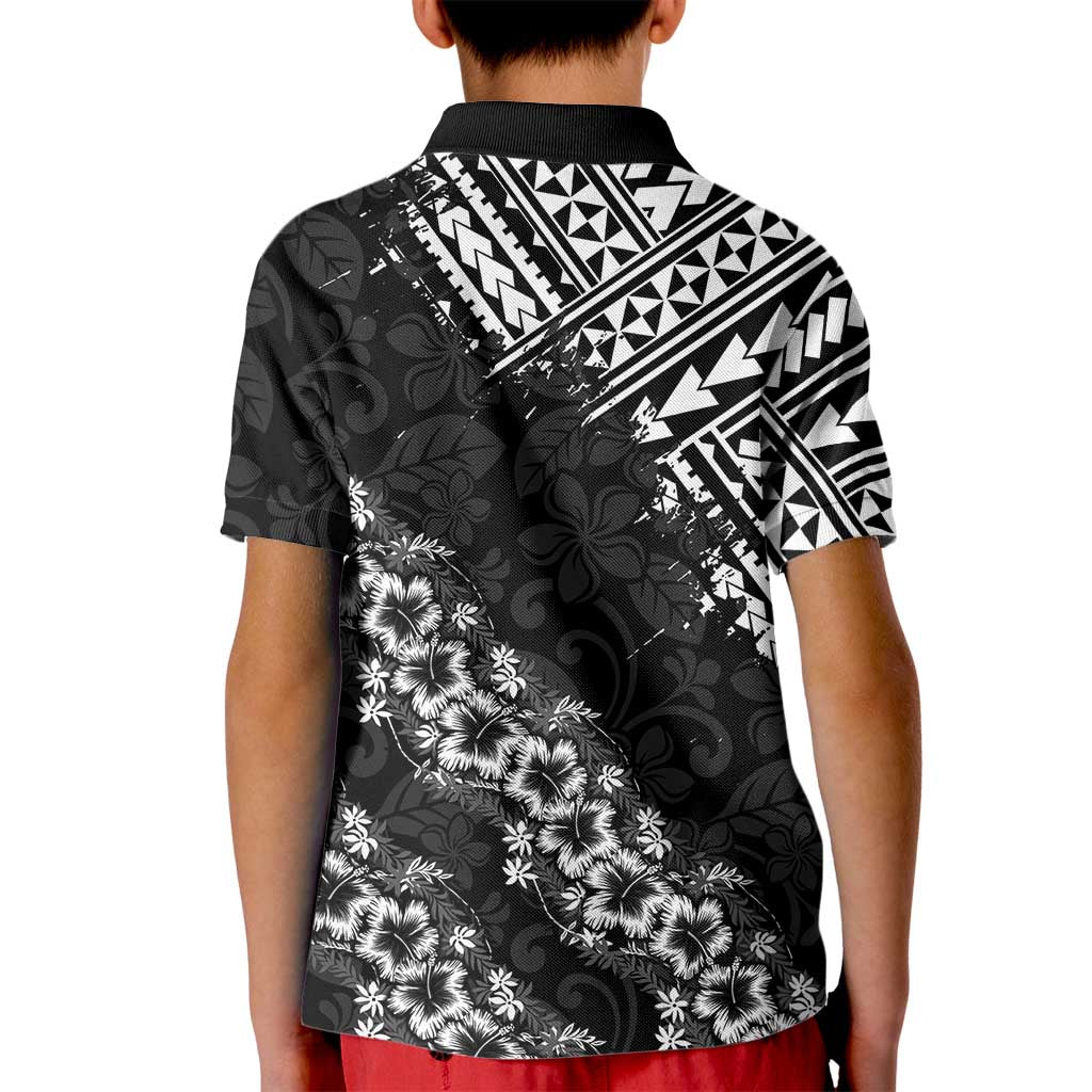 Hawaii Papakolea Born And Raised Kid Polo Shirt Hawaiian Tribal Pattern