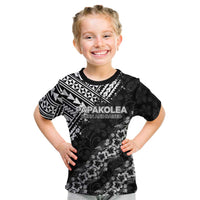 Hawaii Papakolea Born And Raised Kid T Shirt Hawaiian Tribal Pattern LT05 Black - Polynesian Pride
