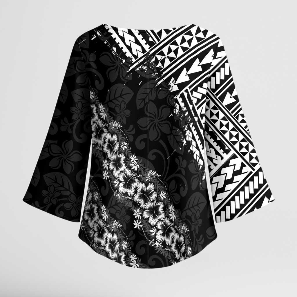 Hawaii Papakolea Born And Raised Kimono Sleeve Blouse Hawaiian Tribal Pattern